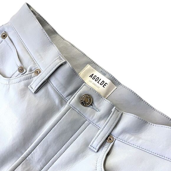 AGOLDE Straight Leg Periwinkle Colored Leather Pants           | Size: XS | - Picture 6 of 11
